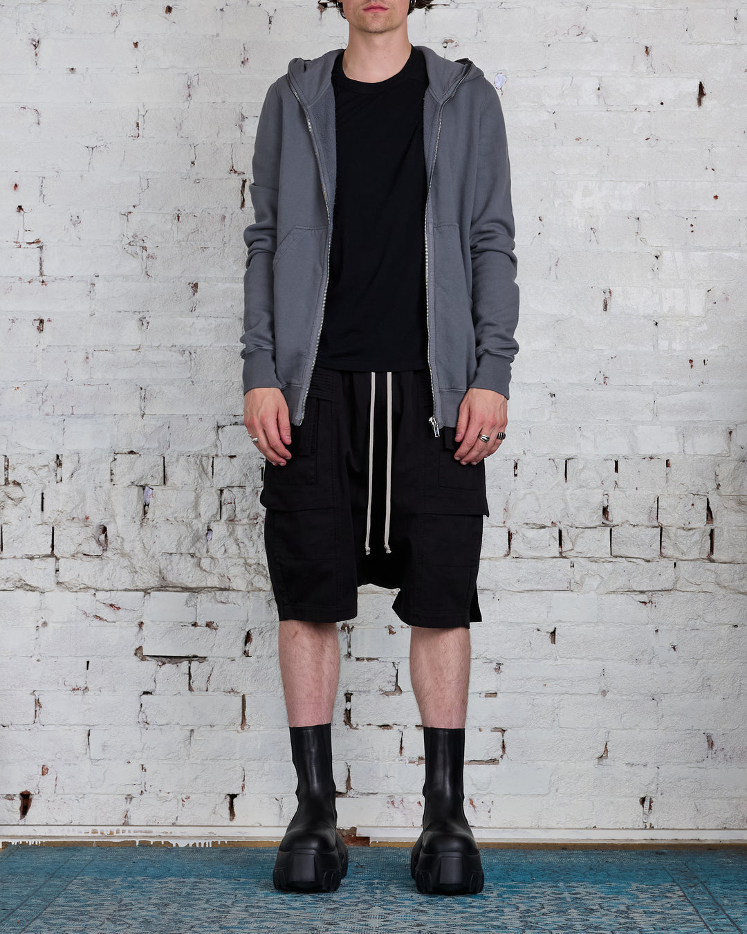 Rick Owens DRKSHDW Creatch Cargo Pod Short Twill Black