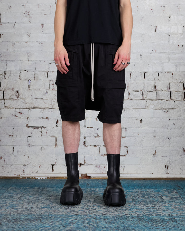 Rick Owens DRKSHDW Creatch Cargo Pod Short Twill Black