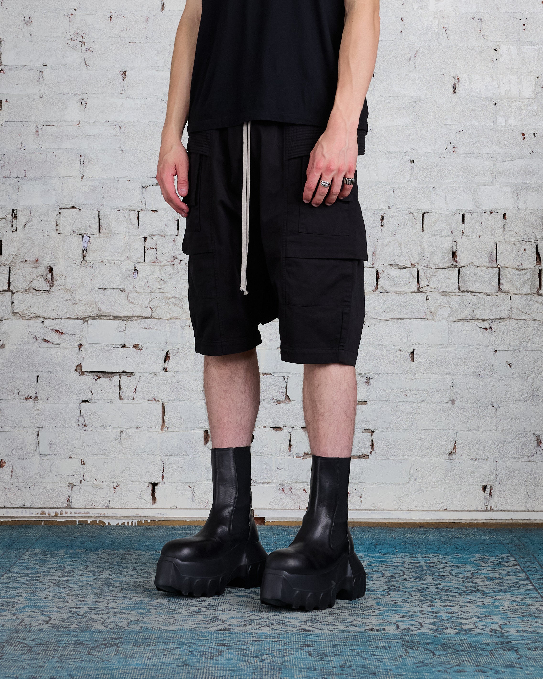 Rick Owens DRKSHDW Creatch Cargo Pod Short Twill Black – LESS 17