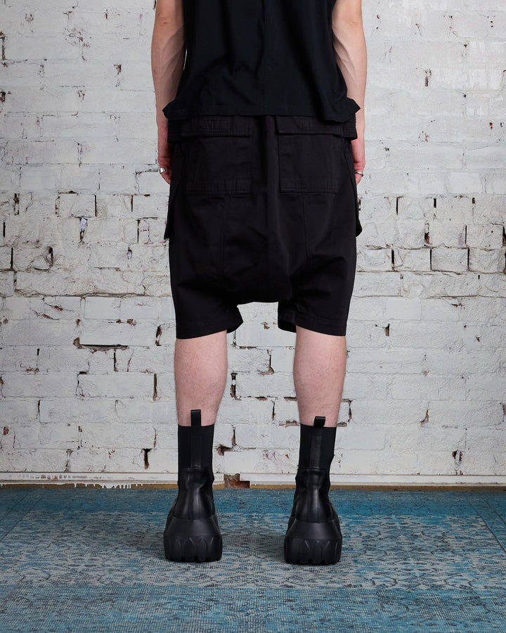 Rick Owens DRKSHDW Creatch Cargo Pod Short Twill Black