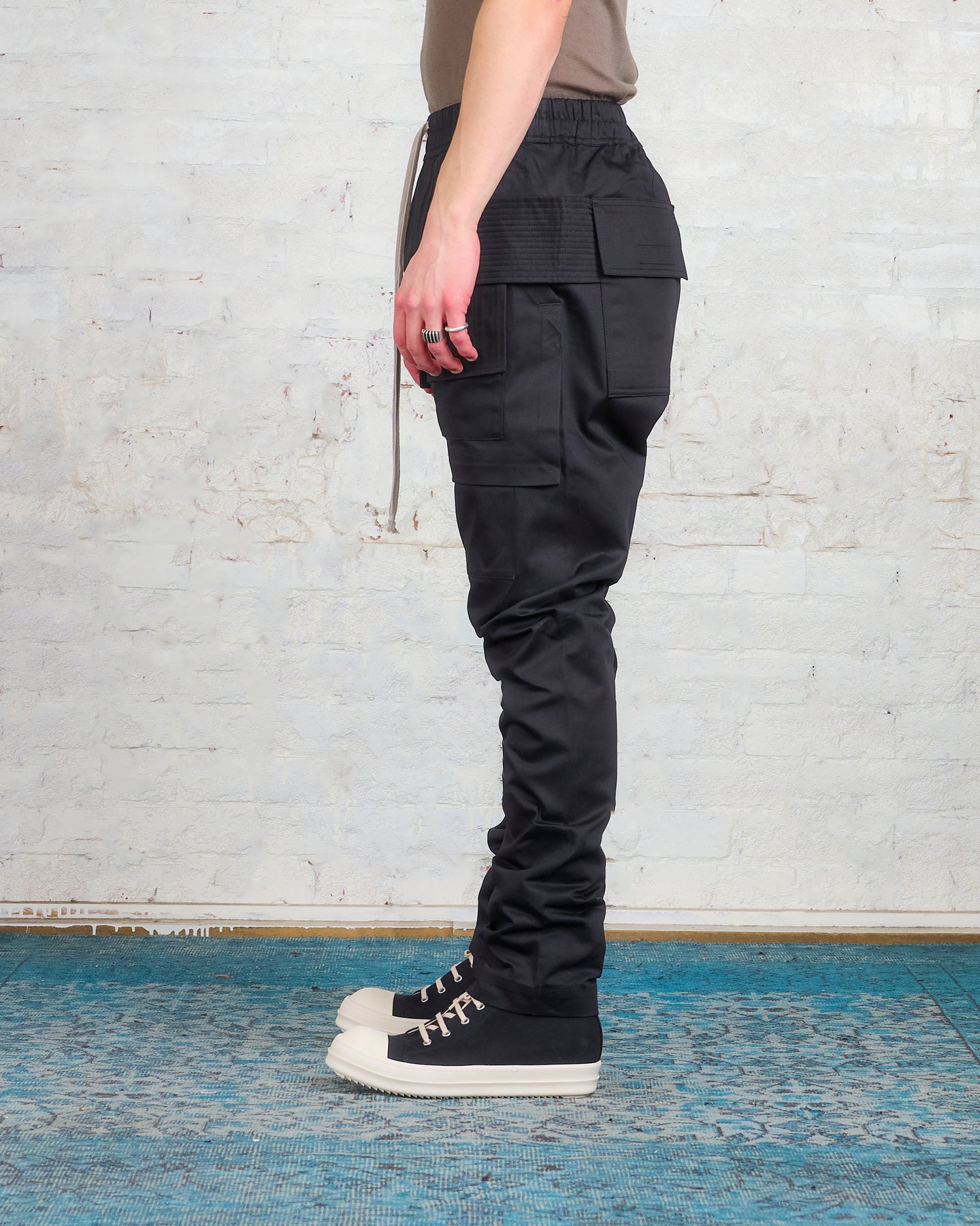 Rick Owens DRKSHDW Creatch Cargo Twill Pant Black