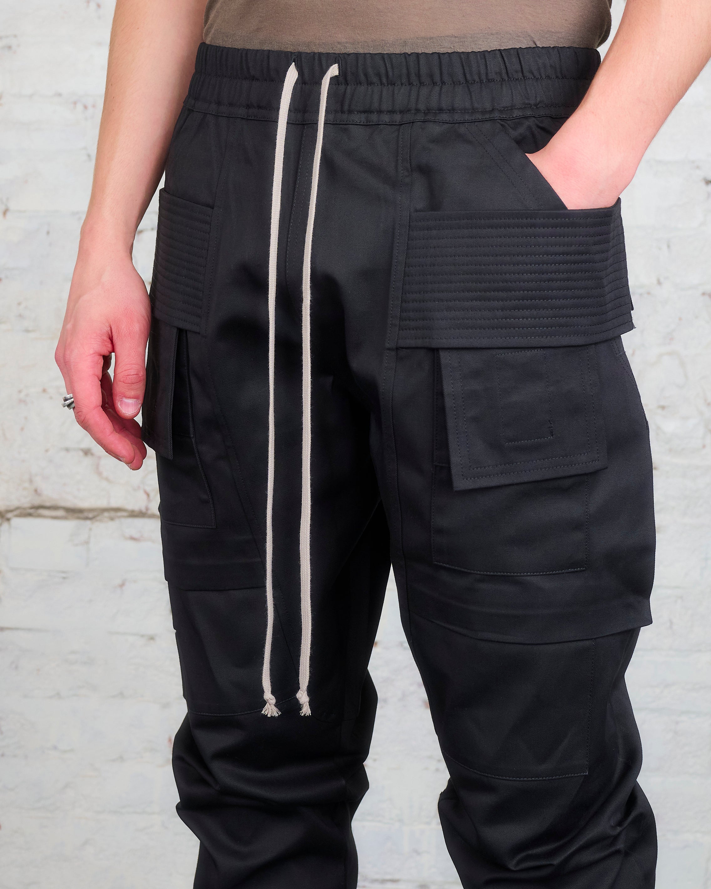 Rick Owens DRKSHDW Creatch Cargo Twill Pant Black – LESS 17