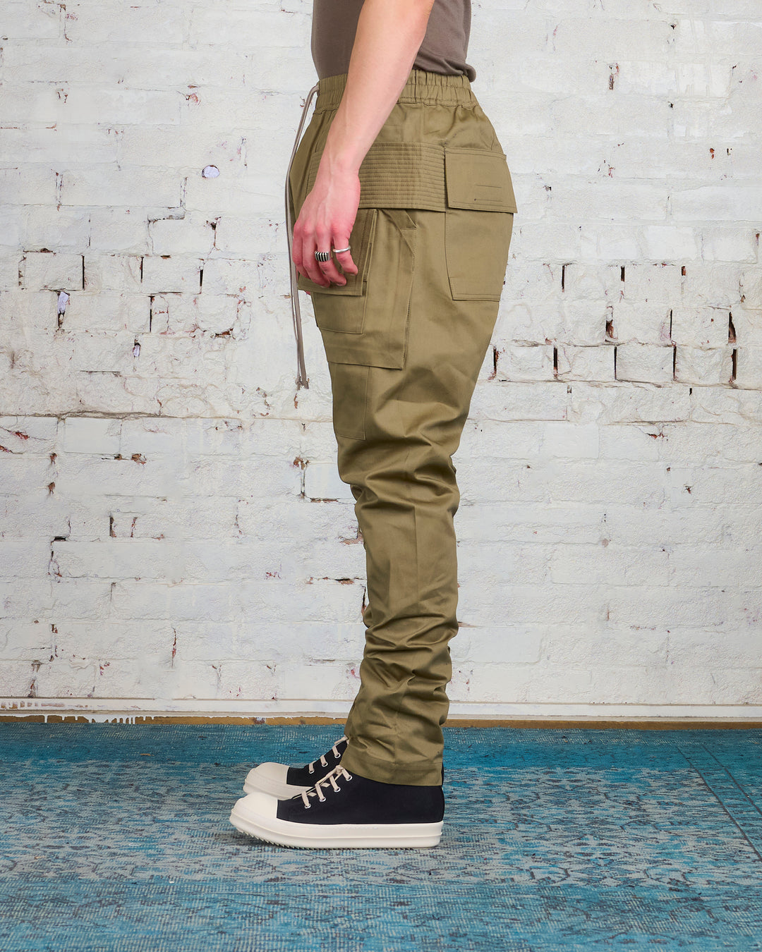 Rick Owens DRKSHDW Creatch Cargo Twill Pant Pale Green