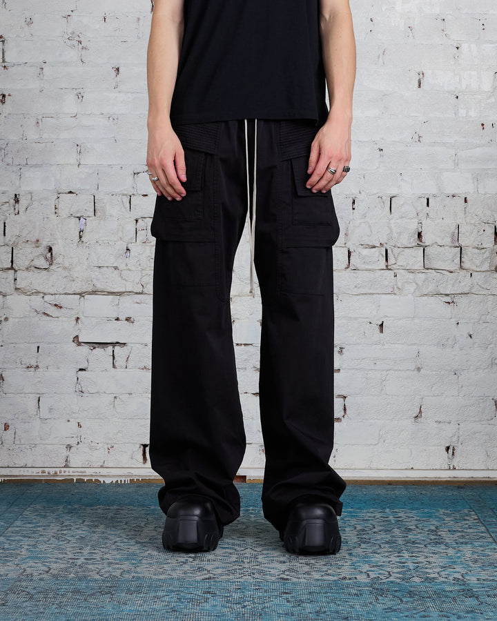 Rick Owens DRKSHDW Creatch Cargo Wide Pant Twill Black