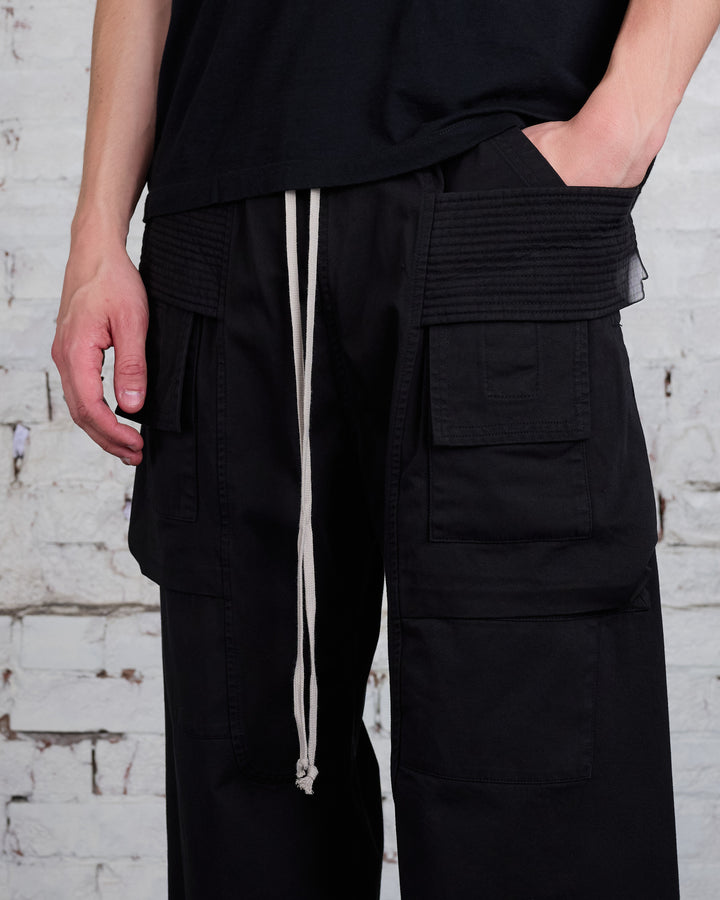 Rick Owens DRKSHDW Creatch Cargo Wide Pant Twill Black