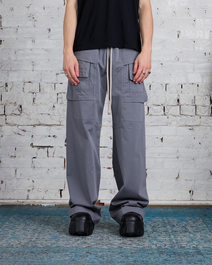 Rick Owens DRKSHDW Creatch Cargo Wide Pant Twill Stone