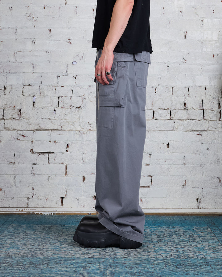 Rick Owens DRKSHDW Creatch Cargo Wide Pant Twill Stone