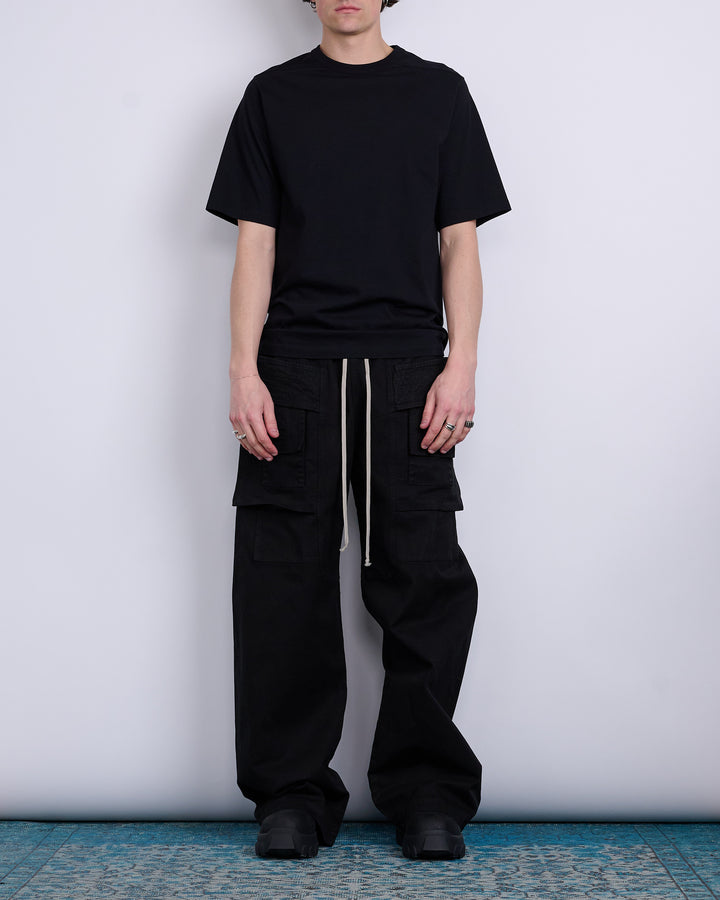 Rick Owens DRKSHDW Creatch Wide Cargo Cotton Canvas Black