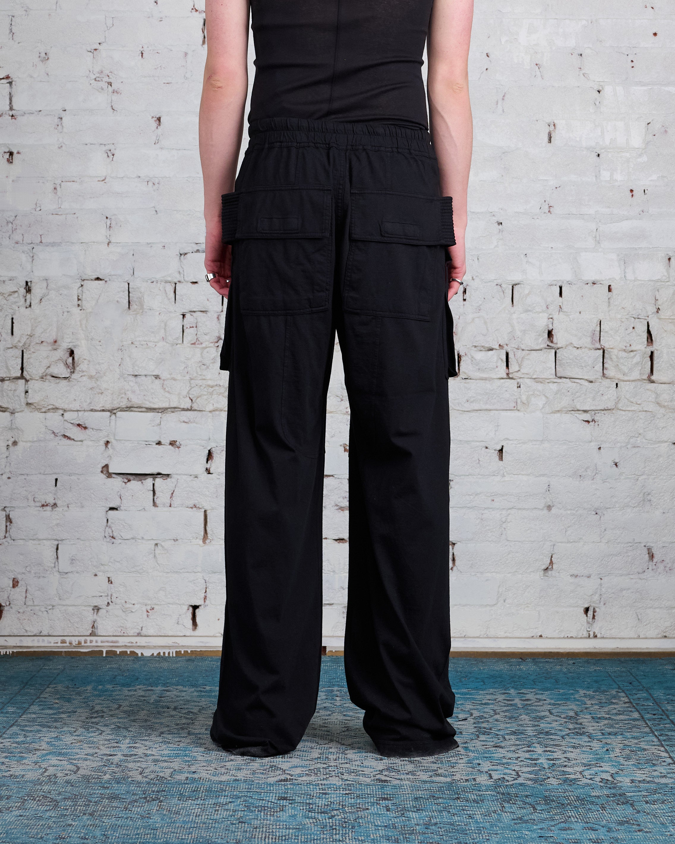 Rick Owens DRKSHDW Creatch Wide Cargo Pant RN Jersey Black – LESS 17