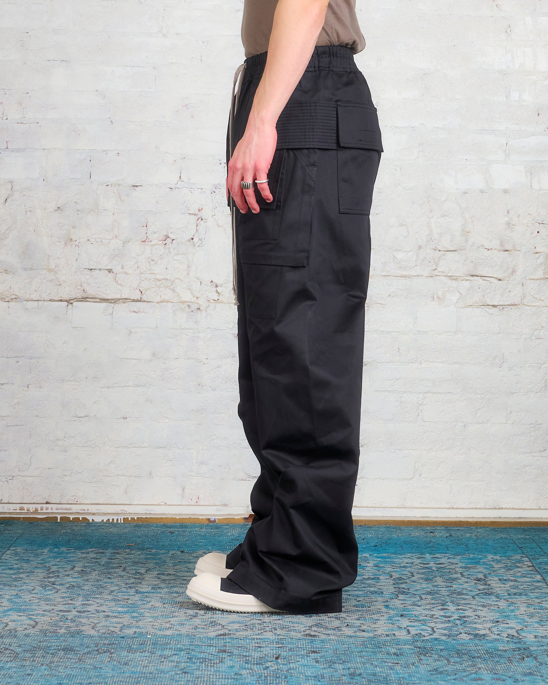 Rick Owens DRKSHDW Creatch Wide Cargo Pant Twill Black