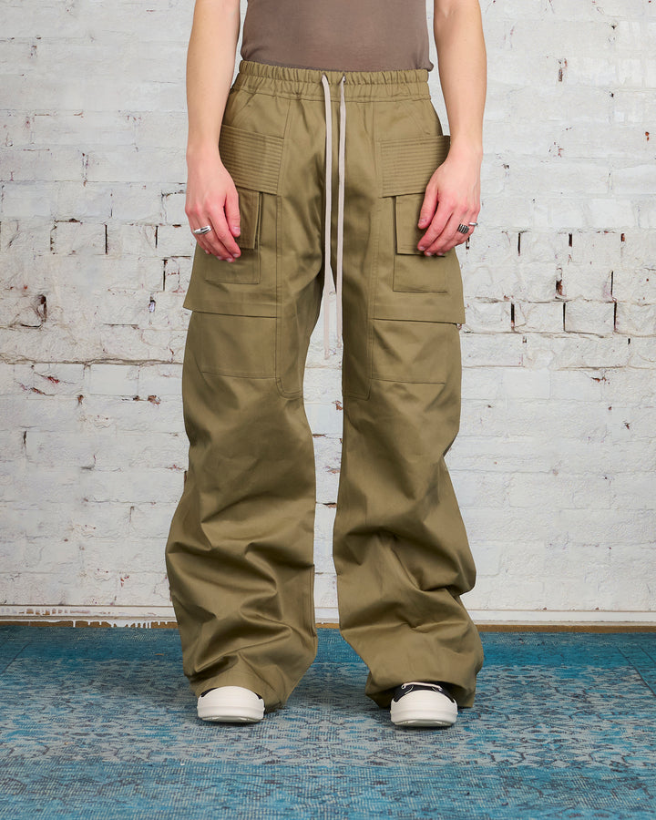 Rick Owens DRKSHDW Creatch Wide Cargo Pant Twill Pale Green