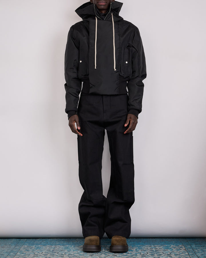 Rick Owens DRKSHDW Cropped Alice Nylon Canvas Parka Black