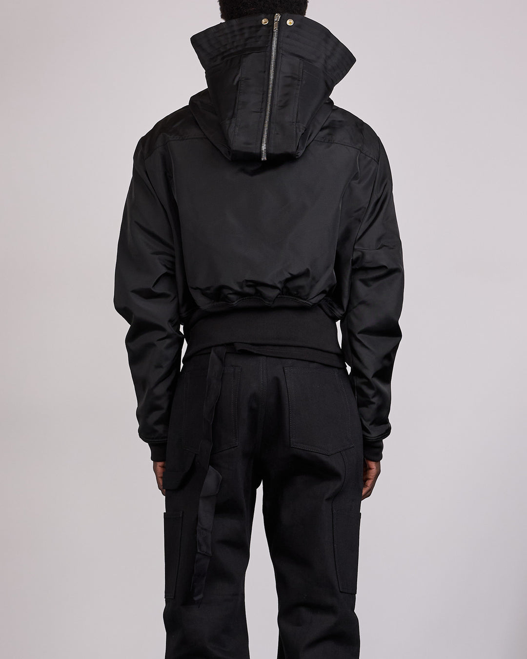 Rick Owens DRKSHDW Cropped Alice Nylon Canvas Parka Black