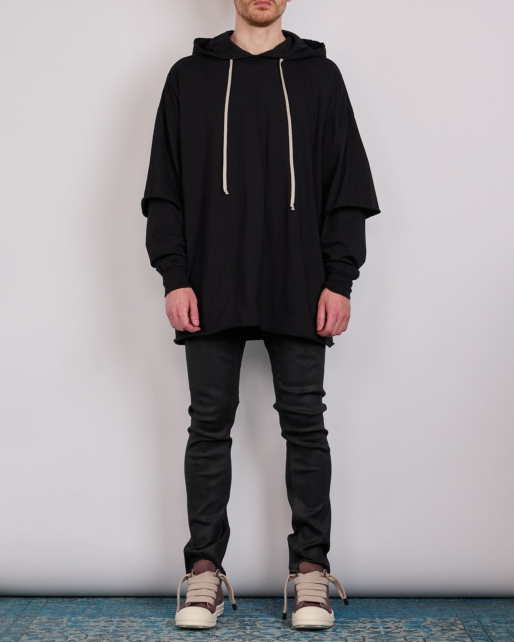 Rick Owens DRKSHDW Detroit Cut Jean SBW Black Wax – LESS 17 Rick Owens DRKSHDW Detroit Cut Jean SBW Black Wax – LESS 17