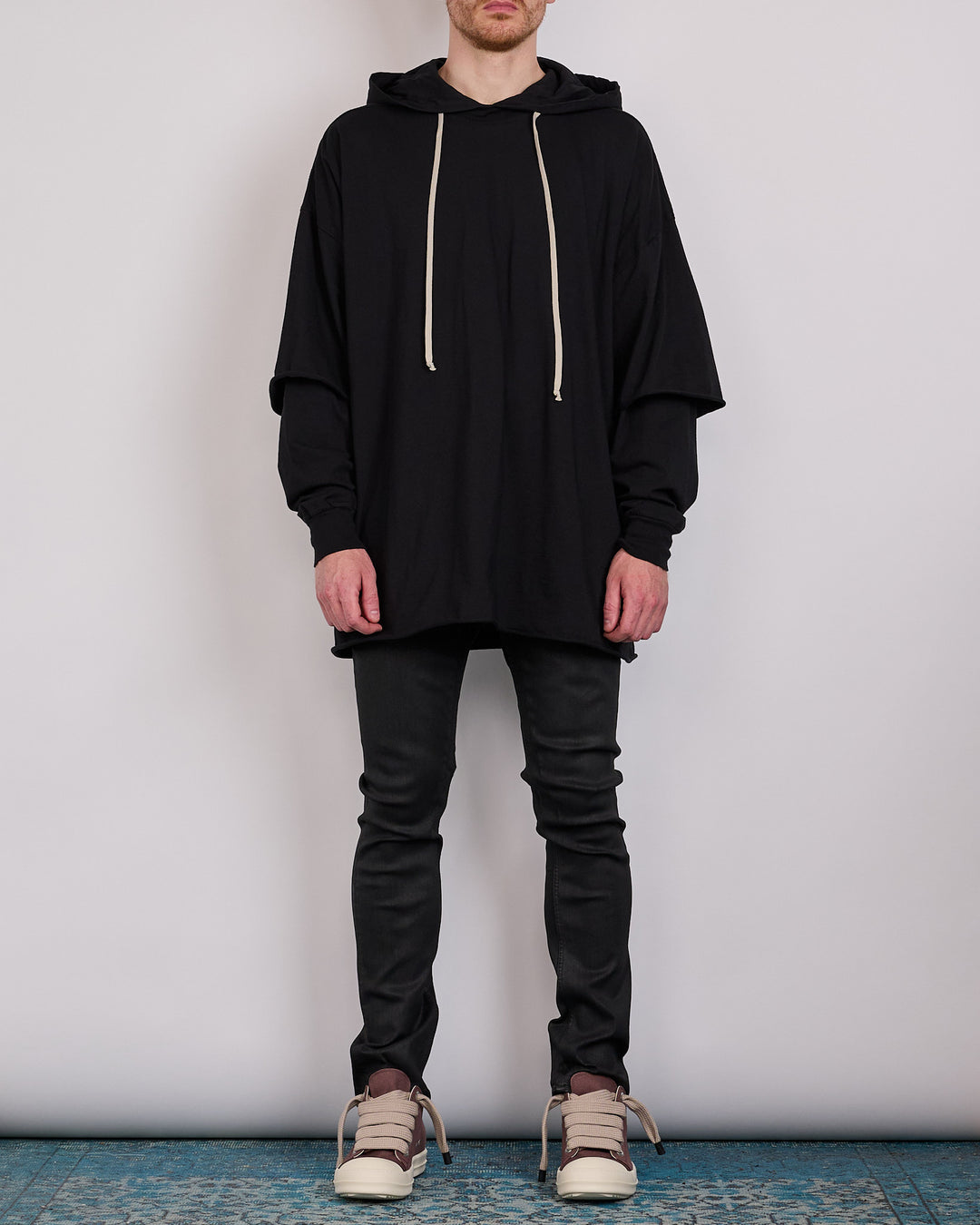 Rick Owens DRKSHDW Detroit Cut Jean SBW Black Wax