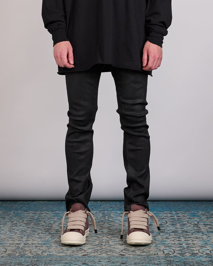 Rick Owens DRKSHDW Detroit Cut Jean SBW Black Wax