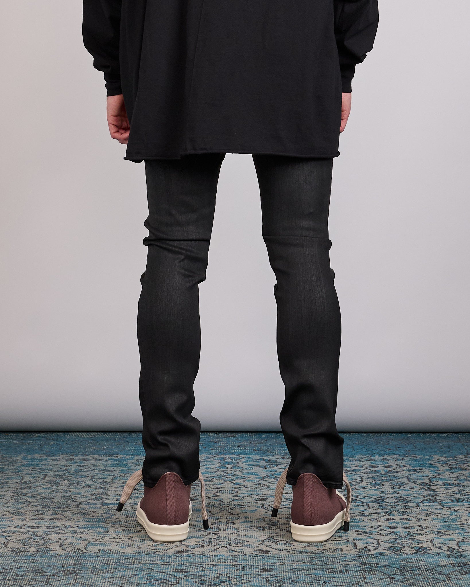 Rick Owens DRKSHDW Detroit Cut Jean SBW Black Wax – LESS 17