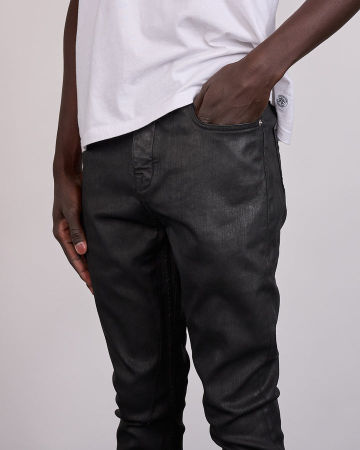 Rick Owens DRKSHDW Detroit Jean Stretch Deep Black Denim