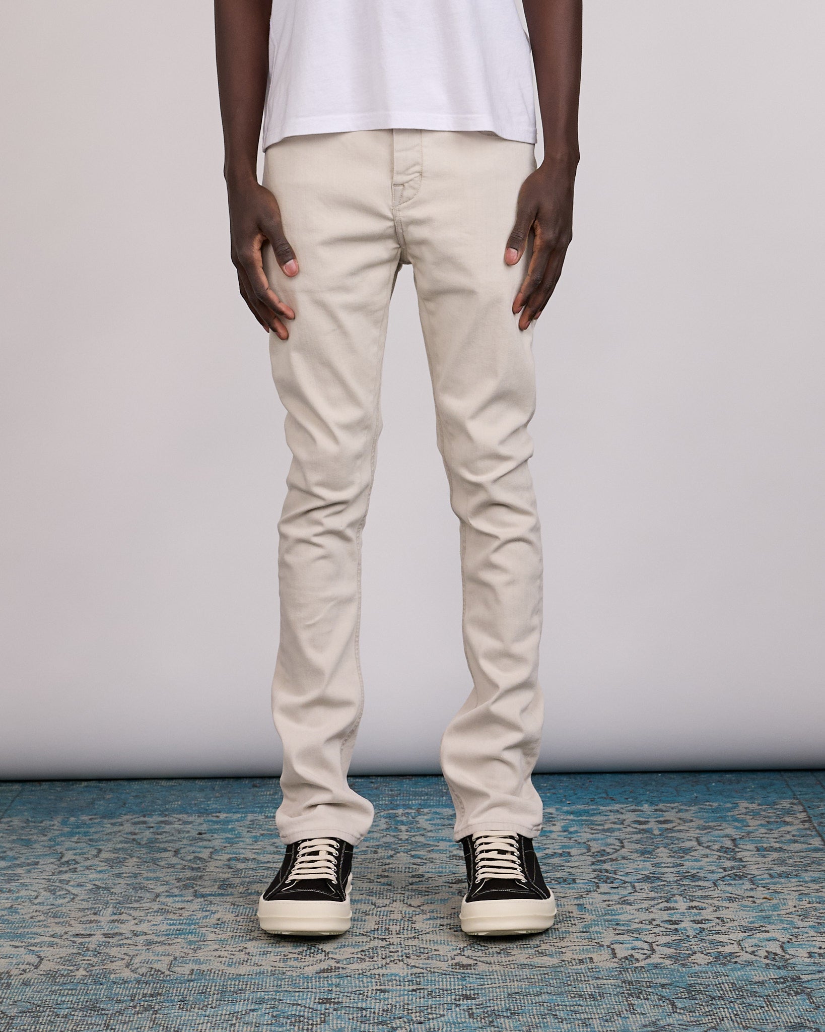 Rick Owens DRKSHDW Detroit Jean Stretch Denim Milk Wash – LESS 17