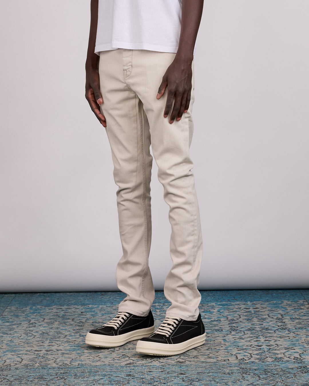 Rick Owens DRKSHDW Detroit Jean Stretch Denim Milk Wash