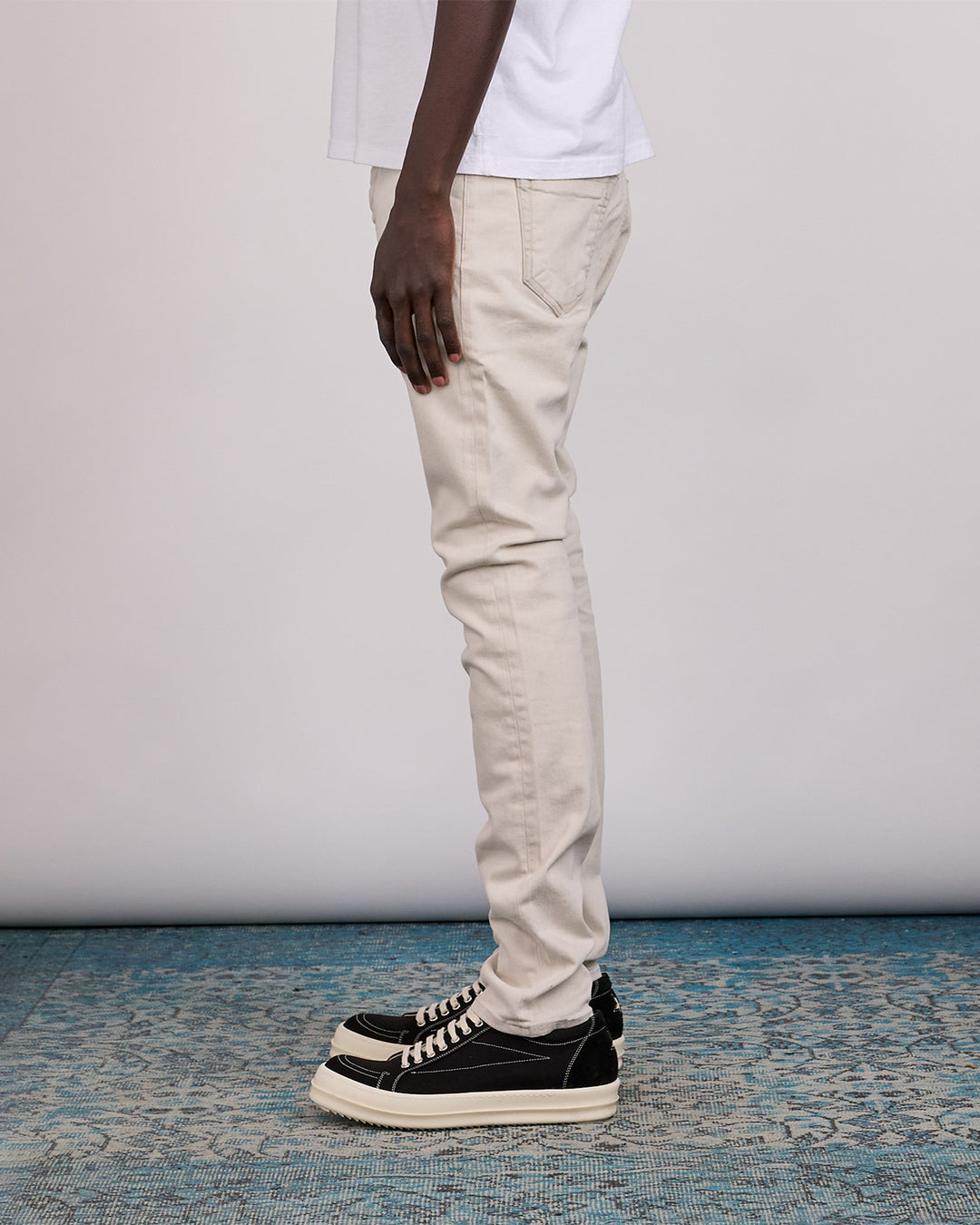 Rick Owens DRKSHDW Detroit Jean Stretch Denim Milk Wash