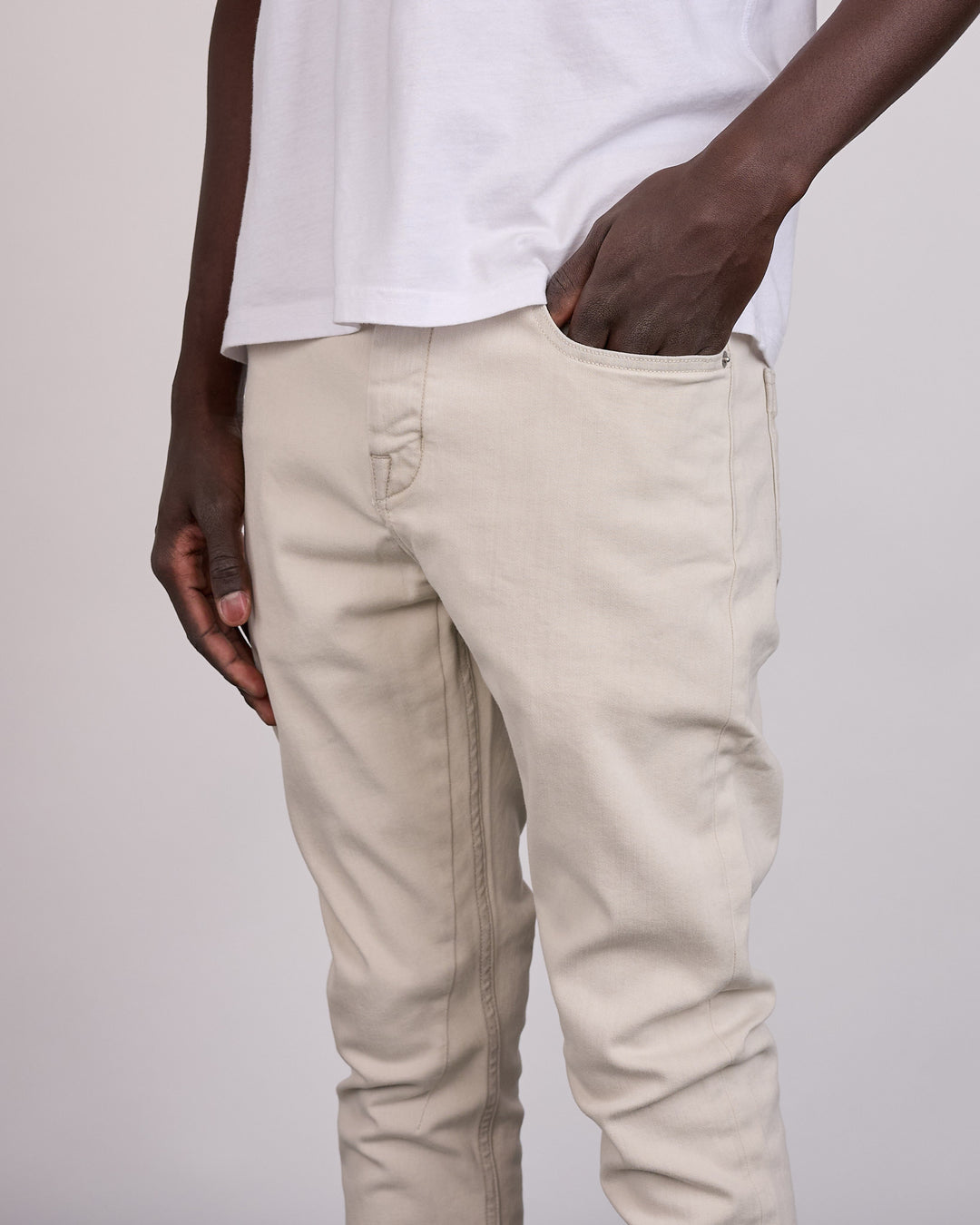 Rick Owens DRKSHDW Detroit Jean Stretch Denim Milk Wash