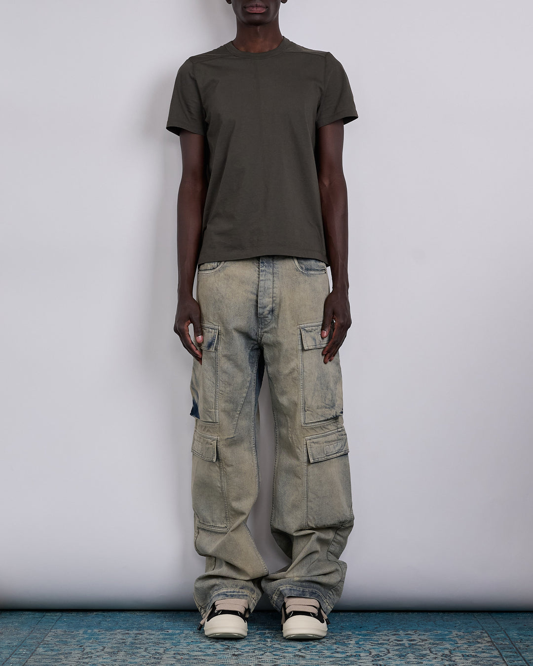Rick Owens DRKSHDW Double Cargo 13oz Jean Mineral Pearl