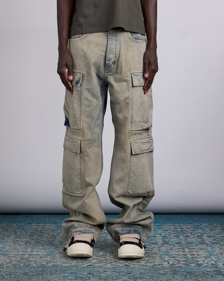 Rick Owens DRKSHDW Double Cargo 13oz Jean Mineral Pearl