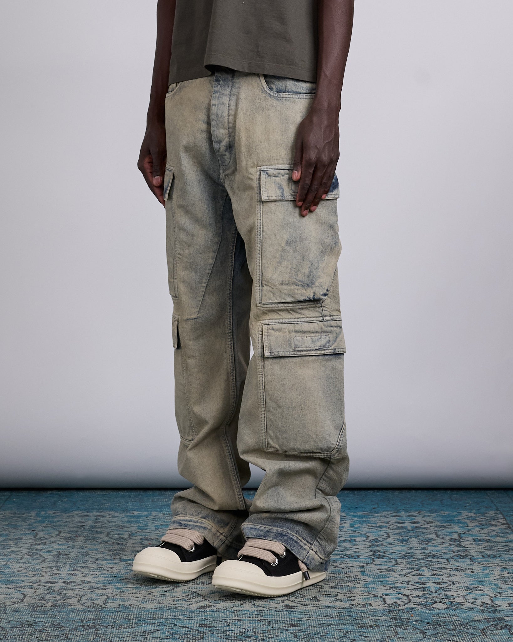 Rick Owens DRKSHDW Double Cargo 13oz Jean Mineral Pearl – LESS 17