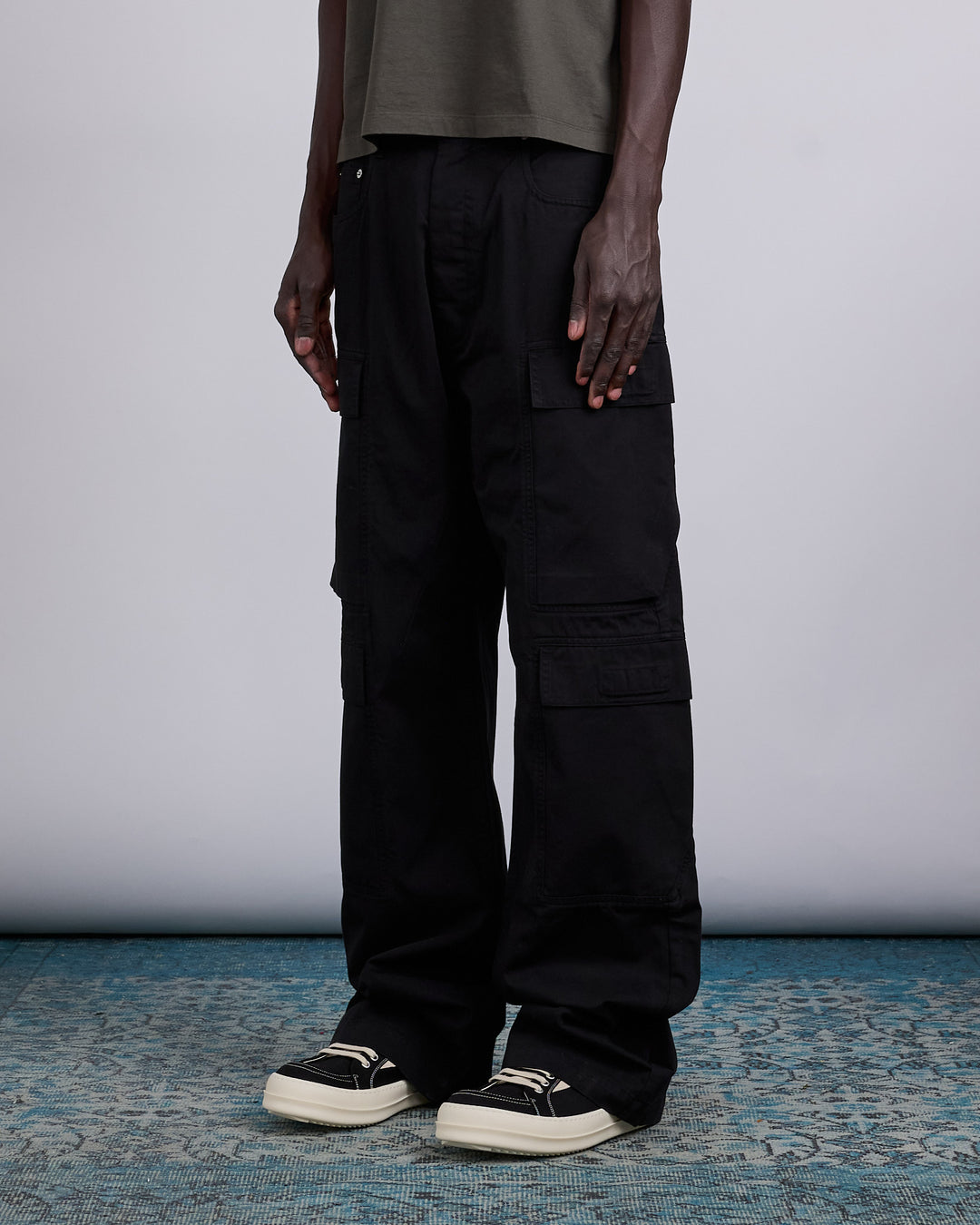 Rick Owens DRKSHDW Double Cargo Jean Cotton Twill Black
