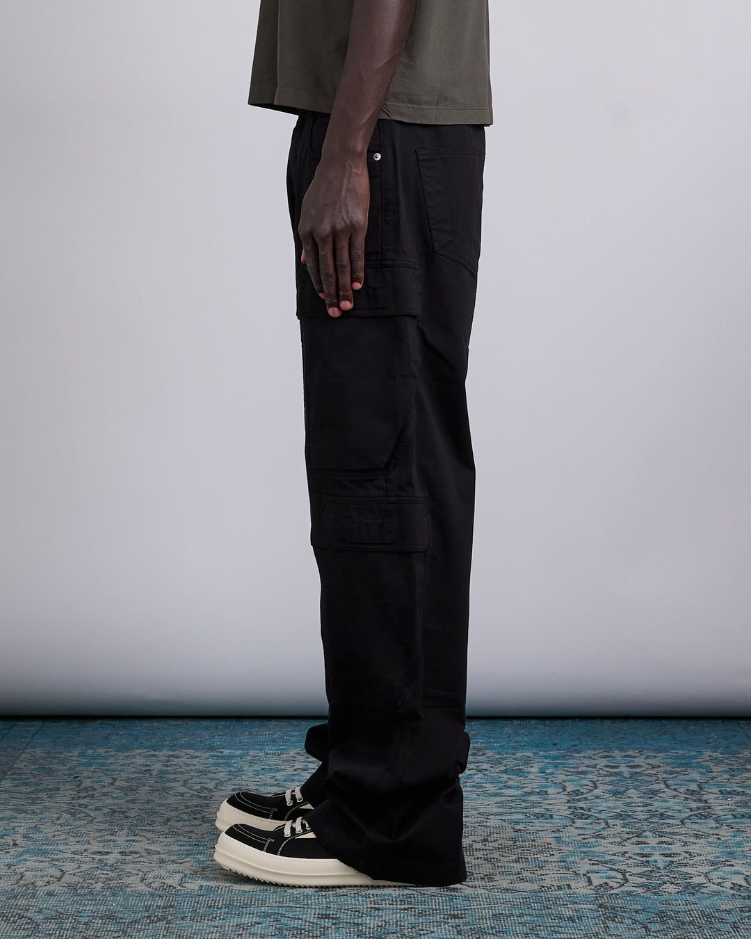 Rick Owens DRKSHDW Double Cargo Jean Cotton Twill Black
