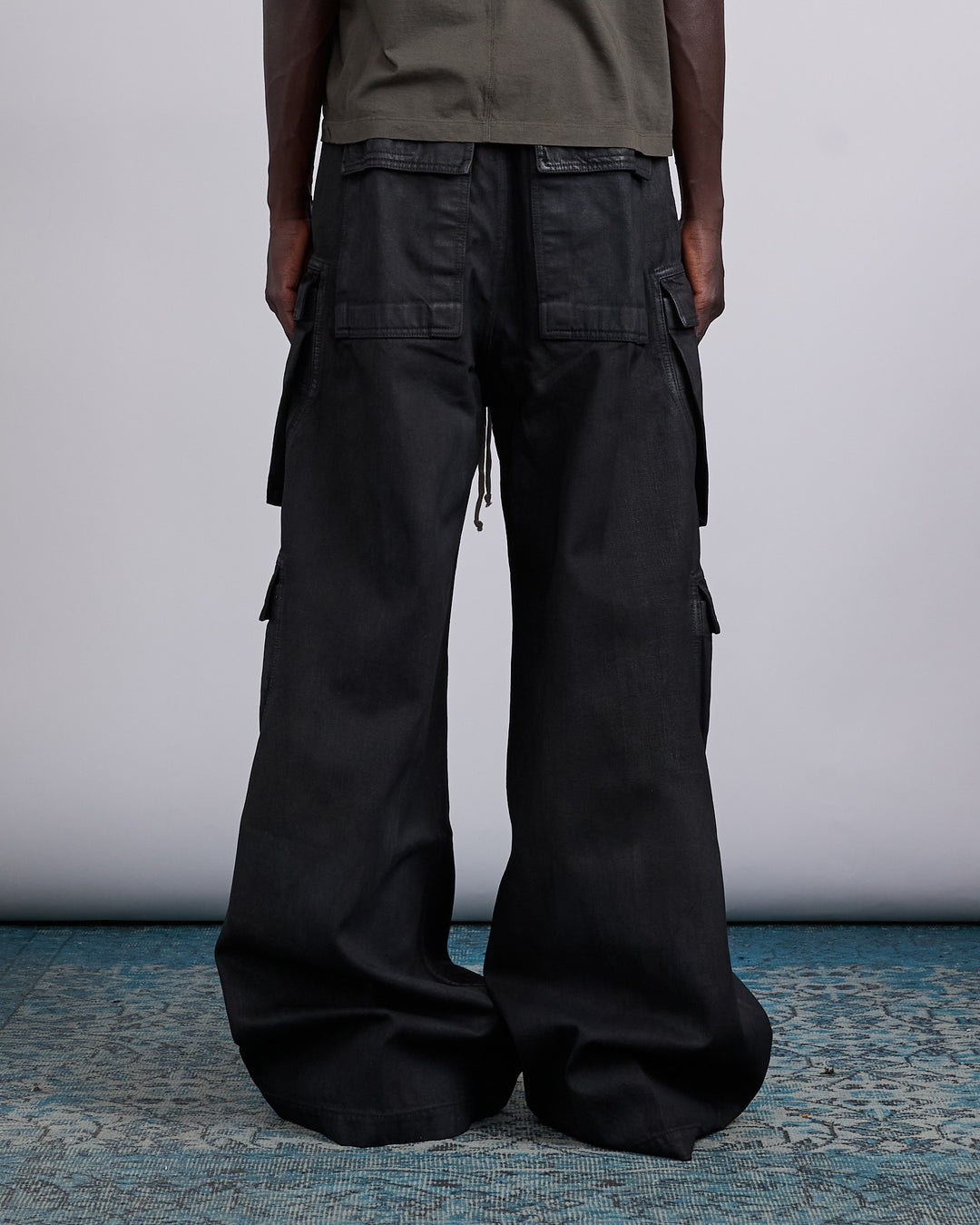 Rick Owens DRKSHDW Double Cargo Jumbo Bela Pant Black Wax