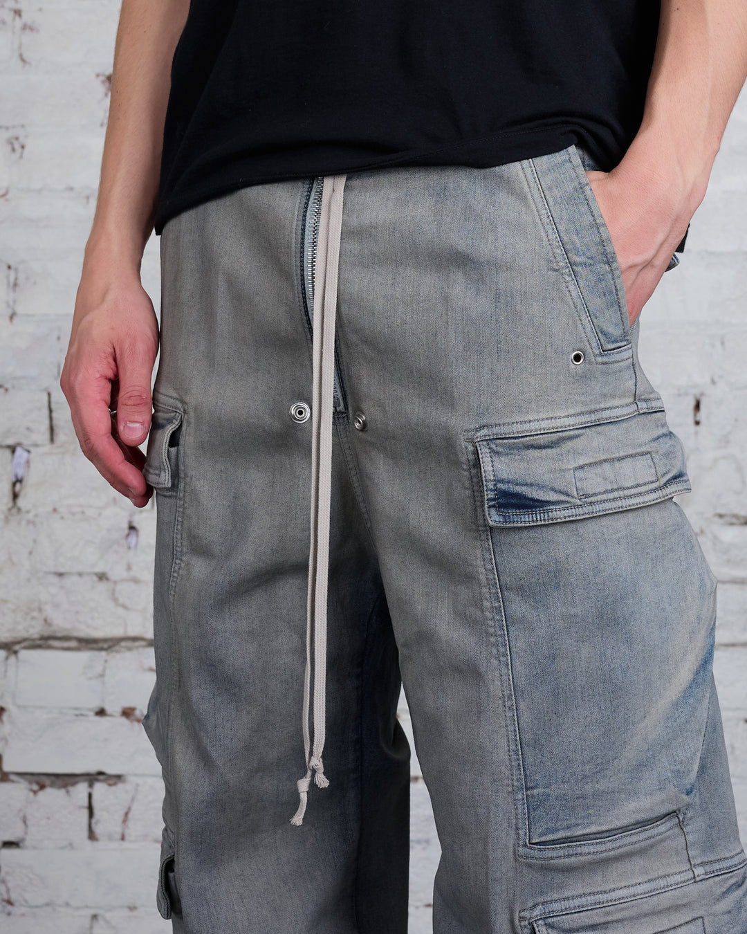 Rick Owens DRKSHDW Double Cargo Jumbo Bela Pant Sky