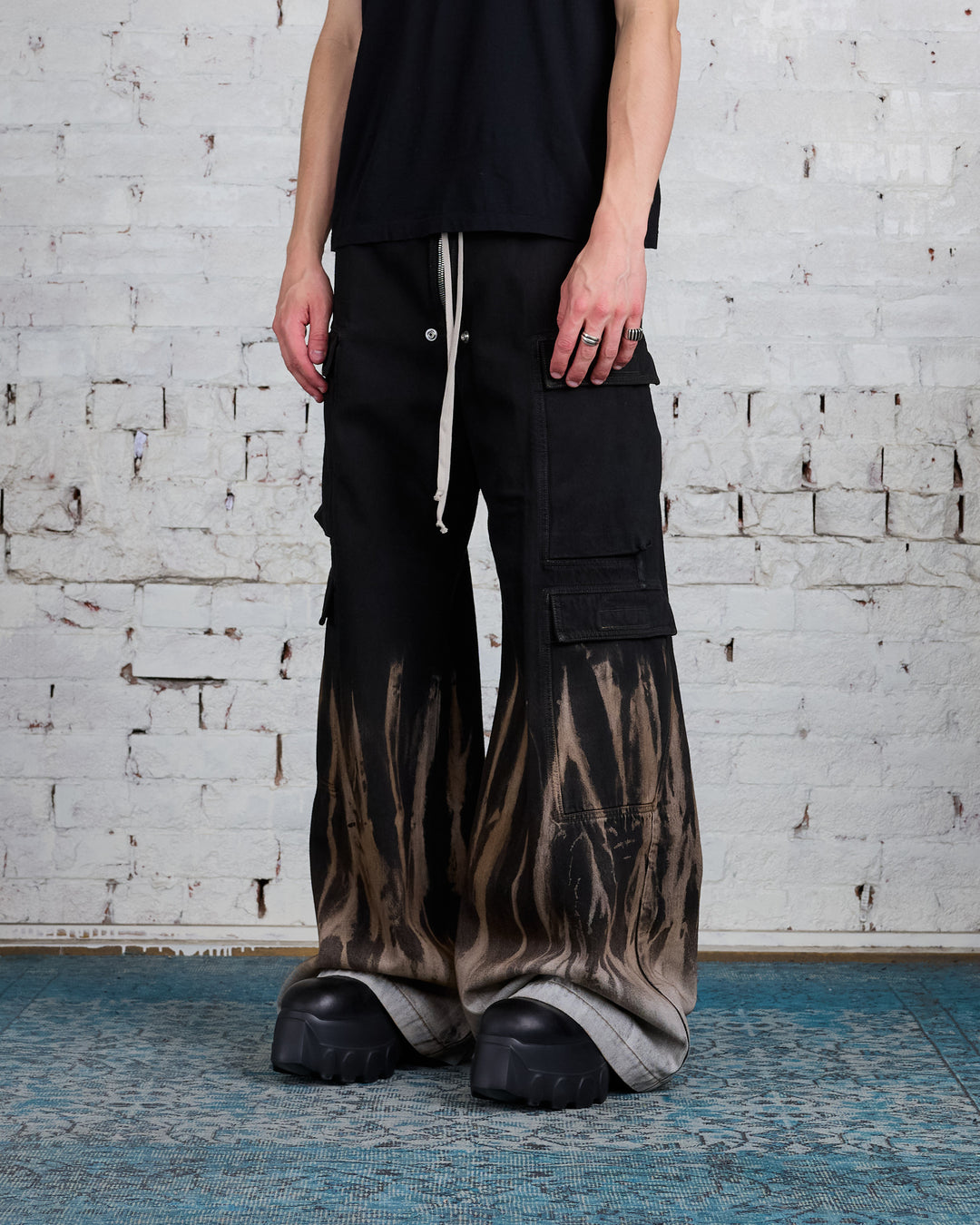 Rick Owens DRKSHDW Double Cargo Jumbo Bela Pant Sun Denim