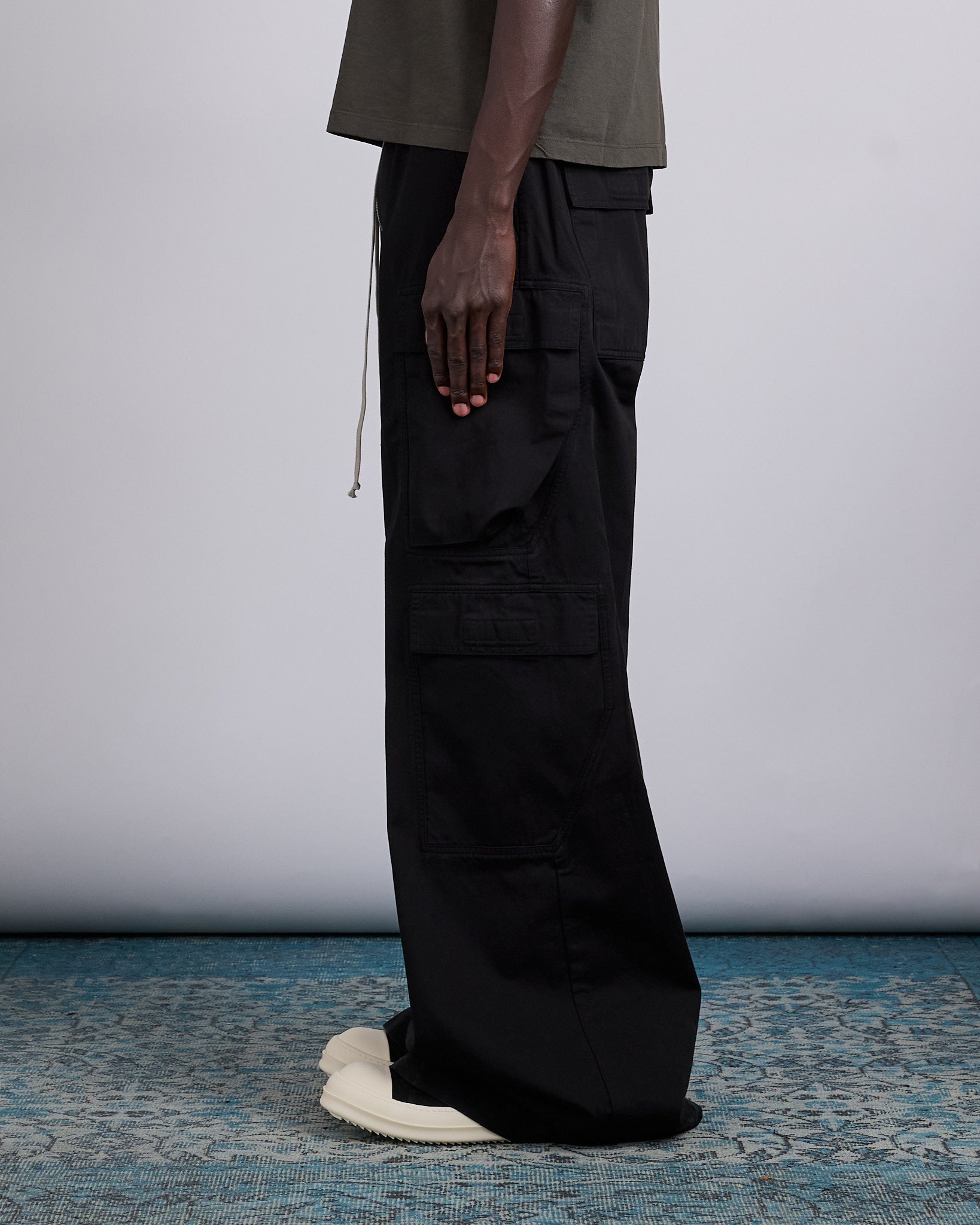 Rick Owens DRKSHDW Double Cargo Jumbo Bela Pant Twill Black – LESS 17