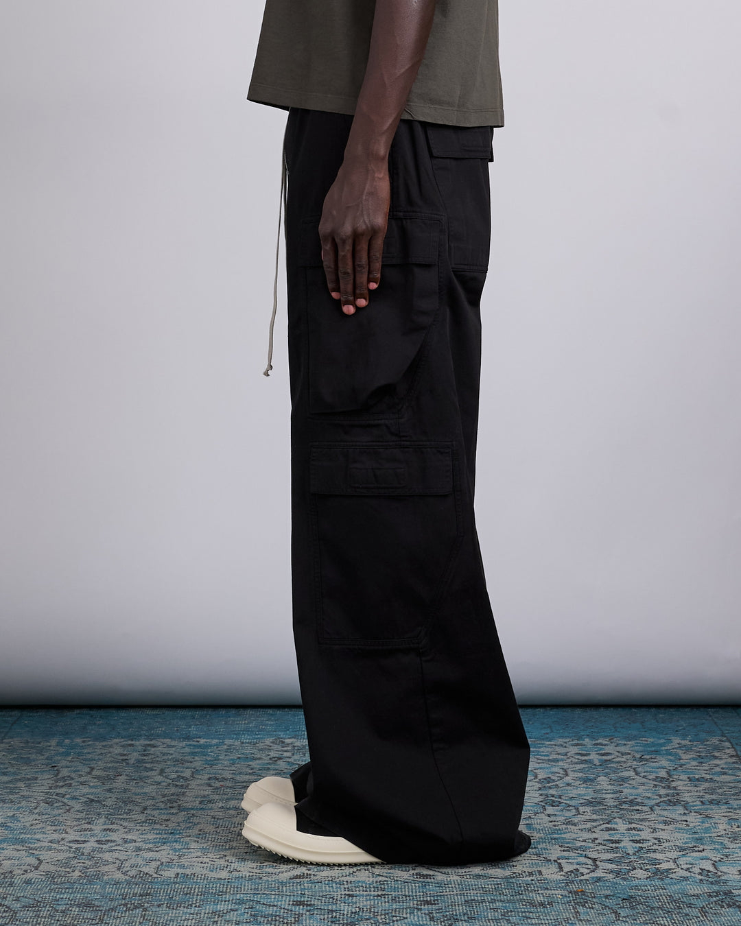 Rick Owens DRKSHDW Double Cargo Jumbo Bela Pant Twill Black