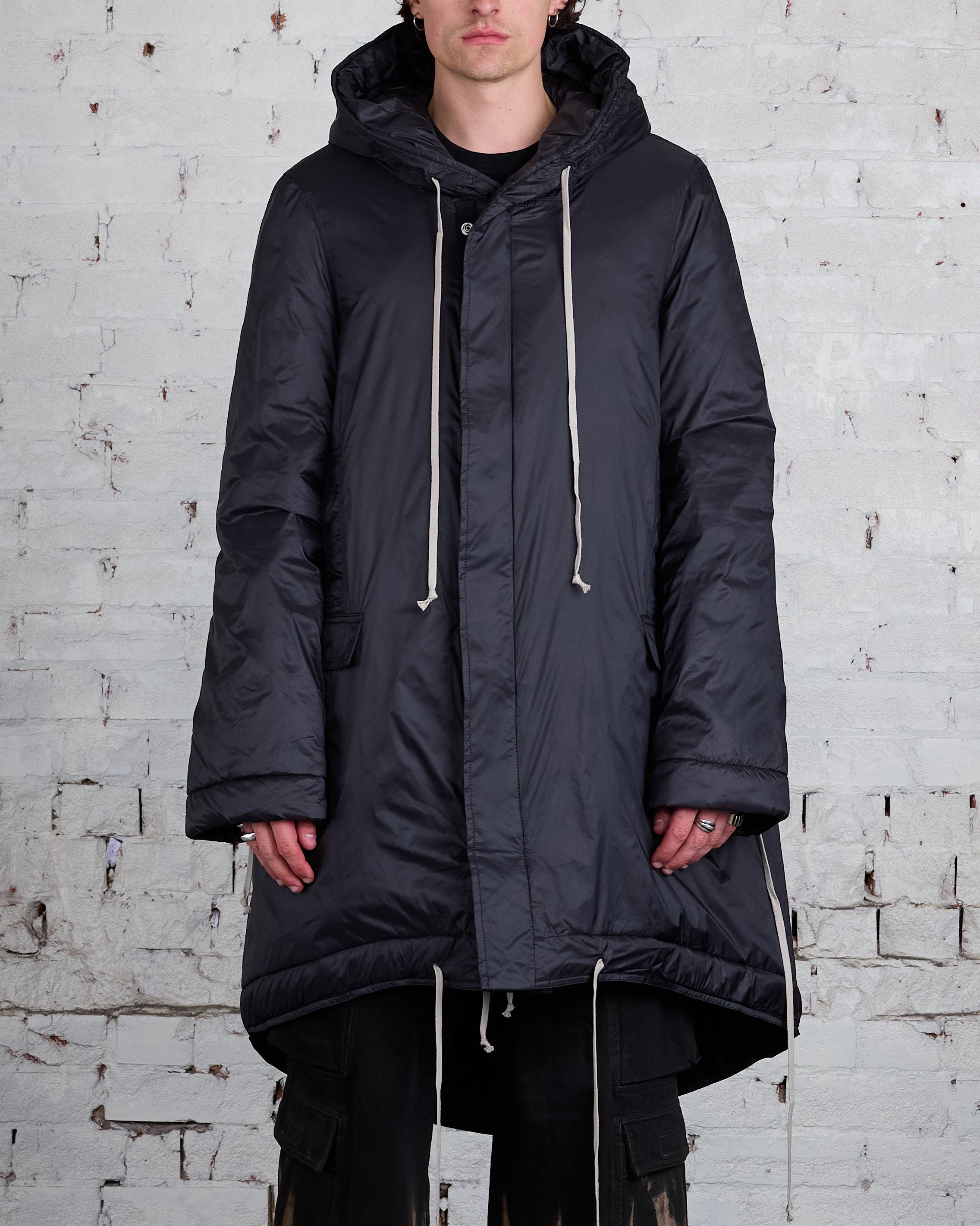 Rick Owens DRKSHDW Fishtail Parka Recycled Nylon Black – LESS 17