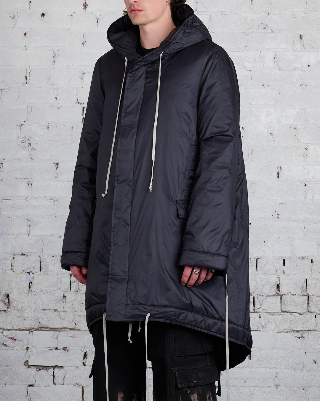 Rick Owens DRKSHDW Fishtail Parka Recycled Nylon Black