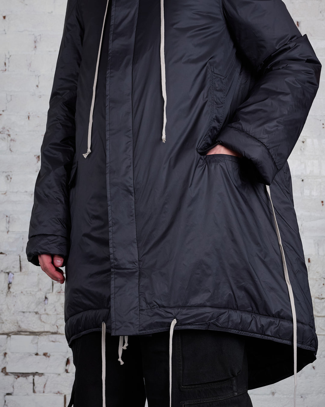 Rick Owens DRKSHDW Fishtail Parka Recycled Nylon Black