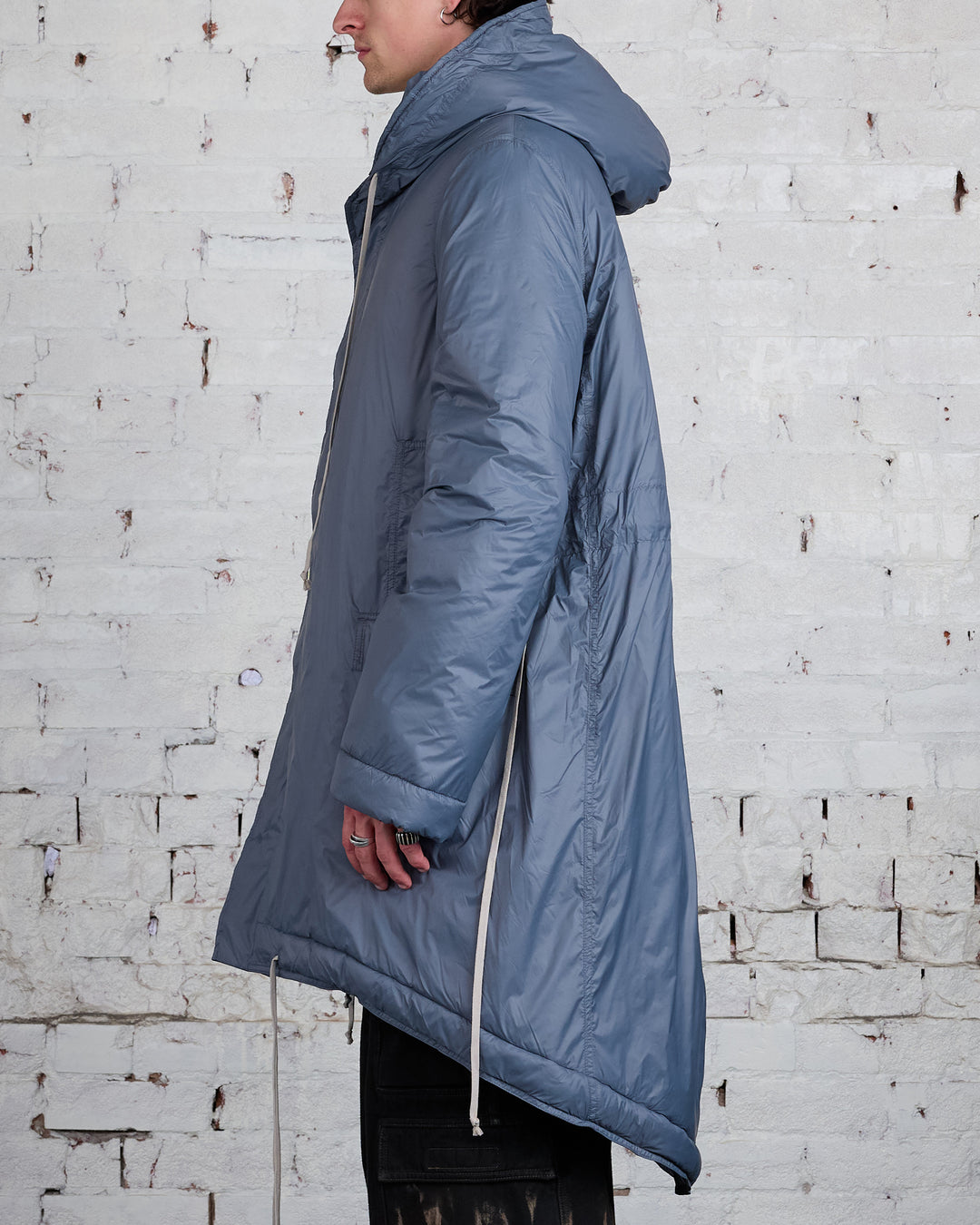 Rick Owens DRKSHDW Fishtail Parka Recycled Nylon Stone