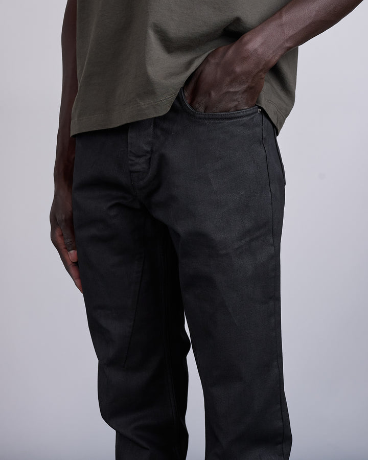 Rick Owens DRKSHDW Fog Cut 13oz Jean Black Wax