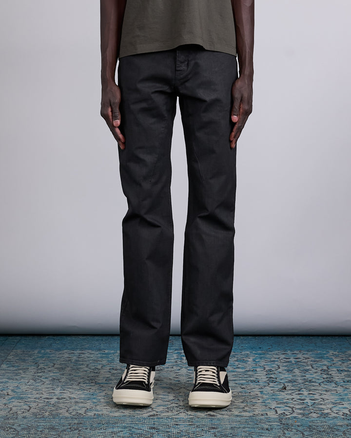 Rick Owens DRKSHDW Fog Cut 13oz Jean Black Wax