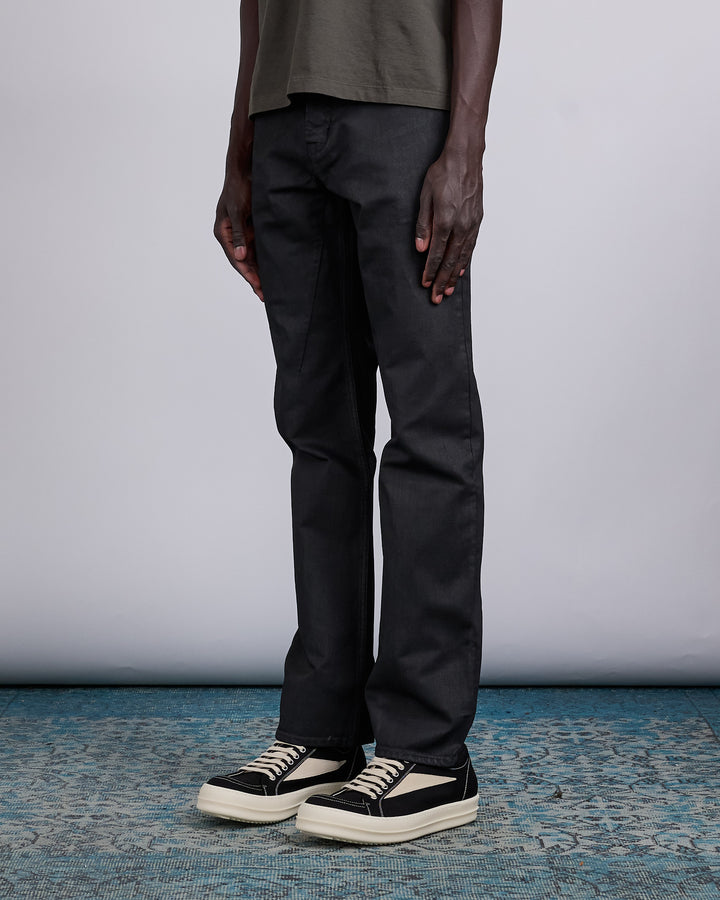 Rick Owens DRKSHDW Fog Cut 13oz Jean Black Wax