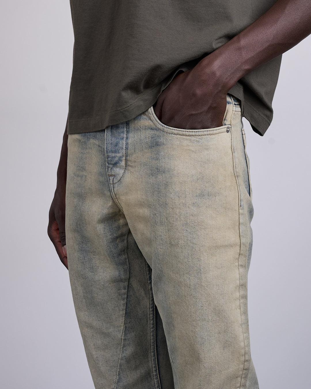 Rick Owens DRKSHDW Fog Cut 13oz Jean Mineral Pearl