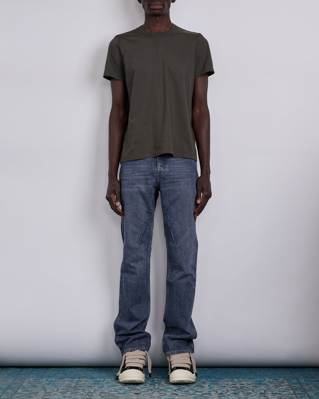 Rick Owens DRKSHDW Fog Cut 13oz Jean Stone Wash Grey