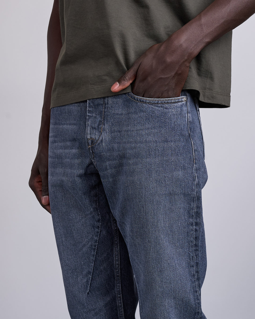 Rick Owens DRKSHDW Fog Cut 13oz Jean Stone Wash Grey