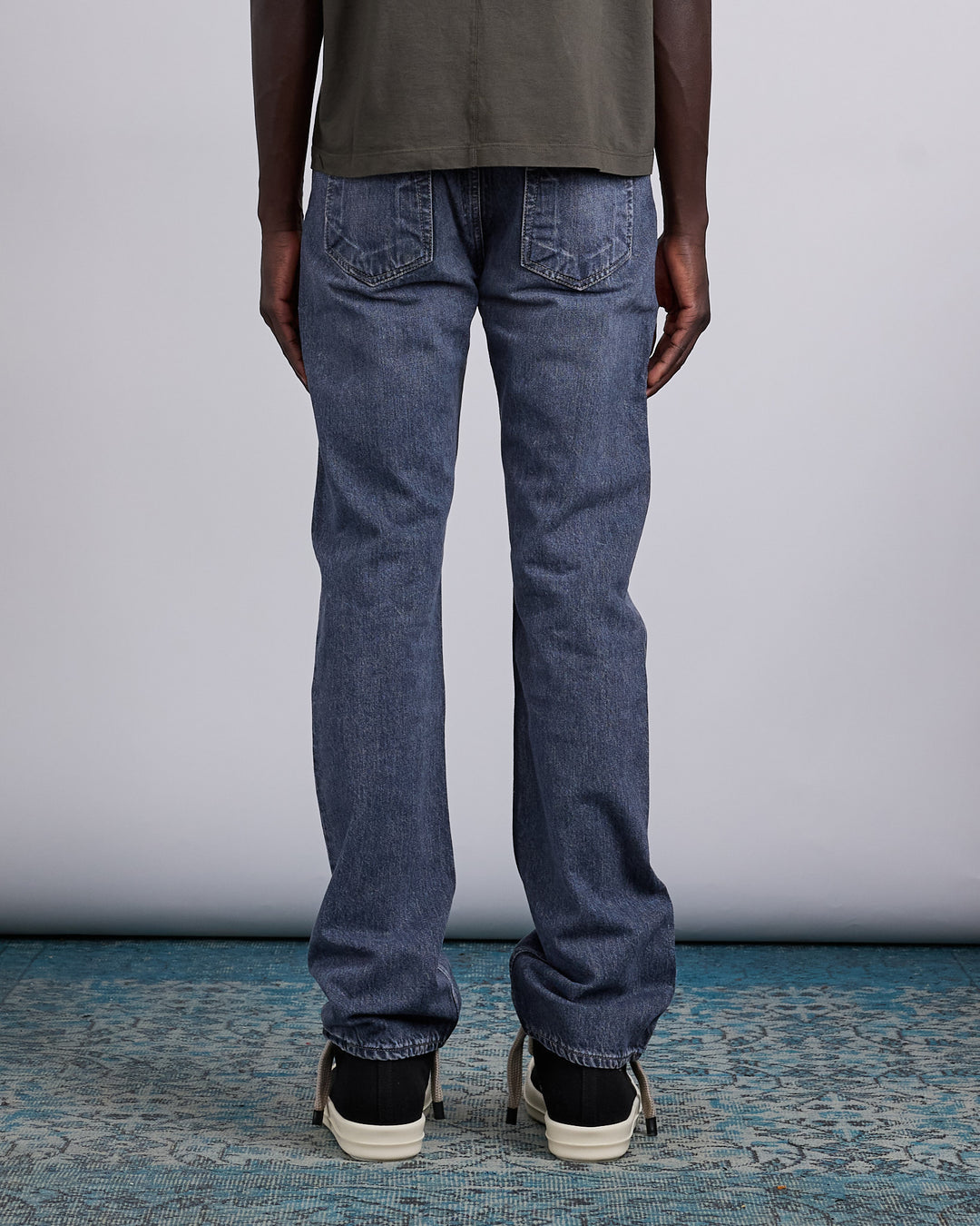 Rick Owens DRKSHDW Fog Cut 13oz Jean Stone Wash Grey