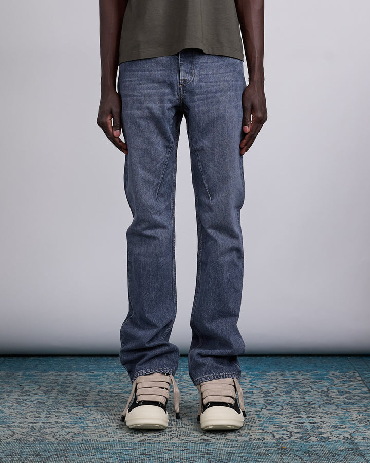 Rick Owens DRKSHDW Fog Cut 13oz Jean Stone Wash Grey