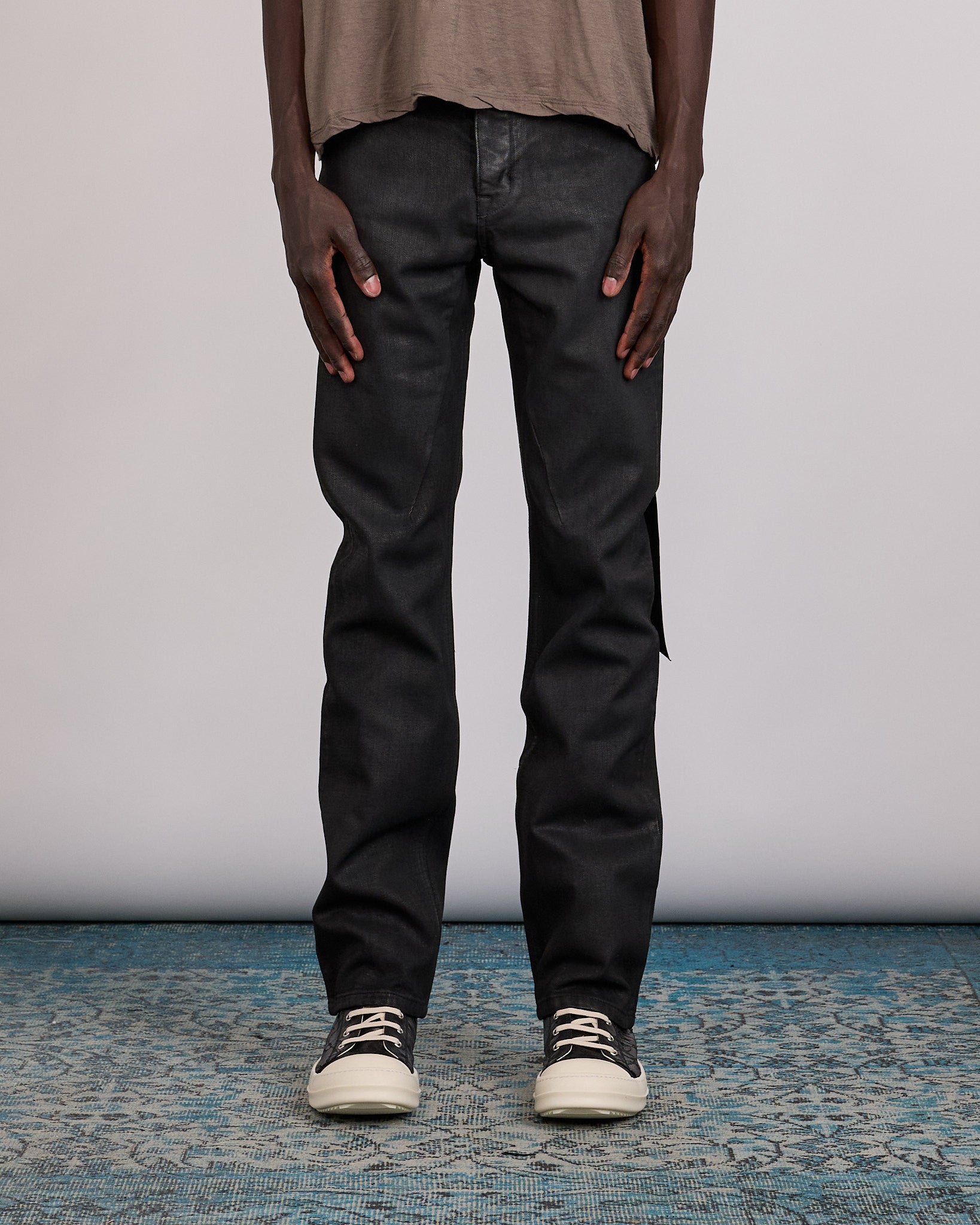 Rick Owens DRKSHDW Fog Cut Jean Black Wax – LESS 17