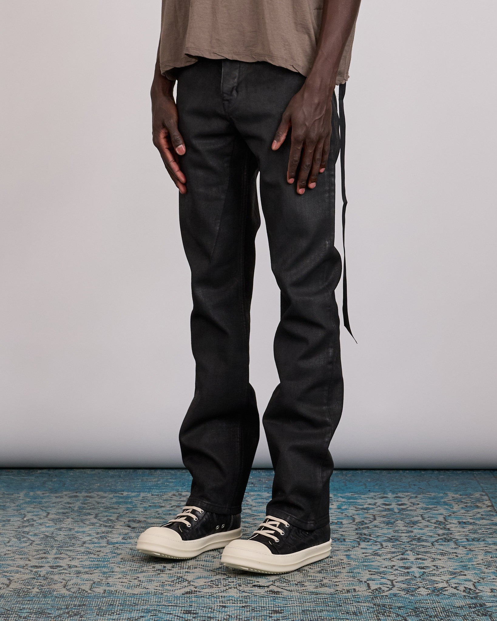 Rick Owens DRKSHDW Fog Cut Jean Black Wax – LESS 17